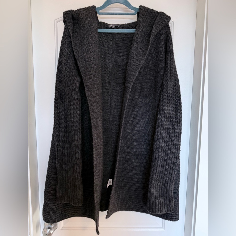 Vince Wool Blend Cardigan With a Hood size Medium